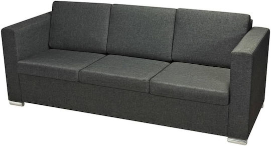 Three-Seater Grey Sofa 191x73x78 cm
