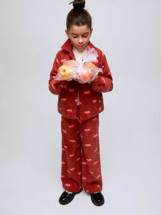 Kids Trousers Corduroy Red
