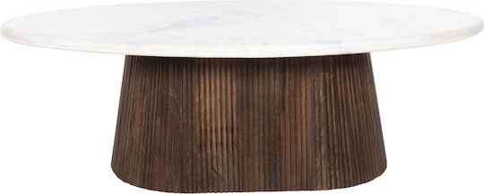 Central Coffee Table Purger Solid Mango-White Marble