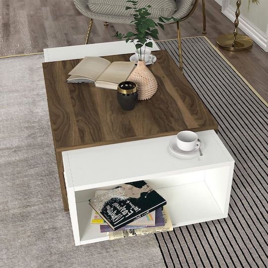 Rechteckiger Zentral Kaffeetisch Nora Holz Braun M110xL60.6xH31cm GP042-0069 1