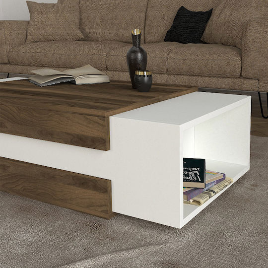 Rechteckiger Zentral Kaffeetisch Nora Holz Braun M110xL60.6xH31cm GP042-0069 1