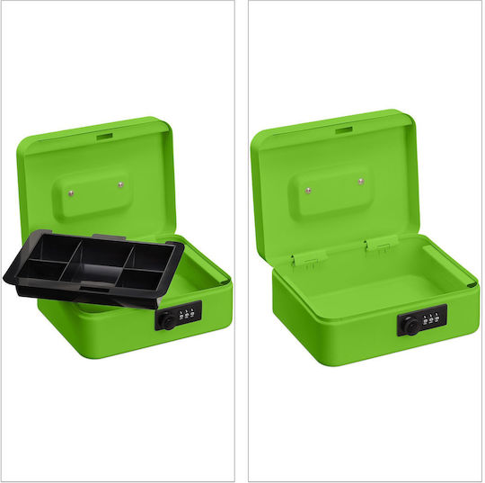 Cutie de Bani Bancnote Monede Relaxdays Verde 8,5 x 20 x 17 cm