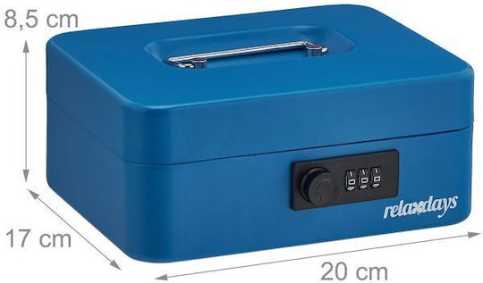 Cash Box Banknotes Coins Relaxdays 8.5 x 20 x 17 cm