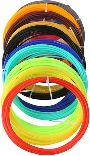 PLA 3D Printer Filament 1.75mm Multicolour 10pcs (Refill)