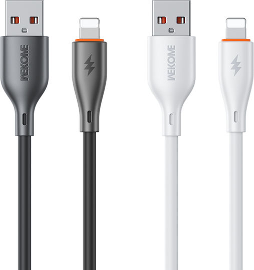 WK Wdc-67i USB-A to Lightning Cable 12W Μαύρο 1m