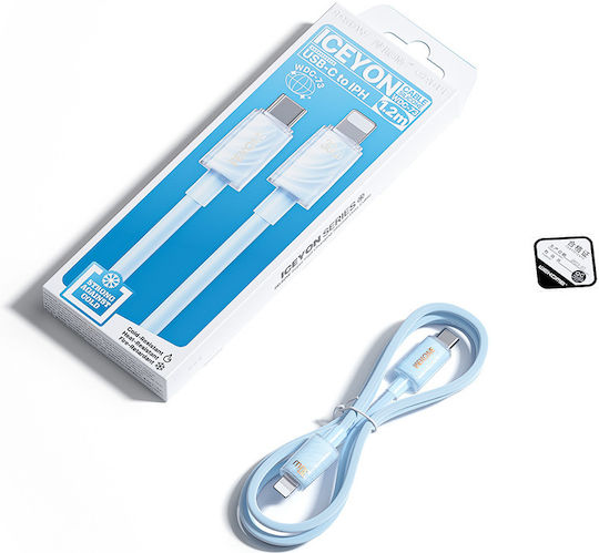 WK Wdc-73 USB-C zu Lightning Kabel 30W Blau 1.2m