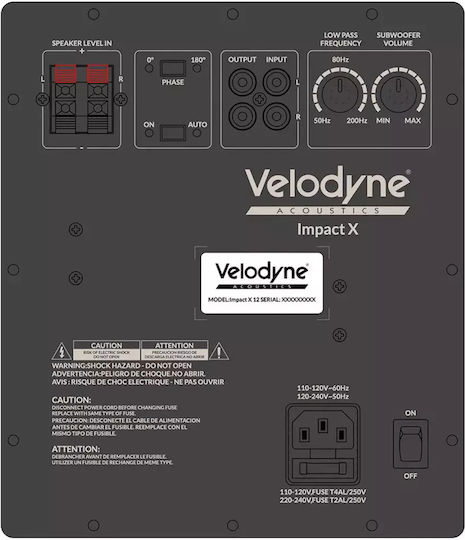 Velodyne Impact X12 Active Subwoofer with Speaker 12" 300W Black
