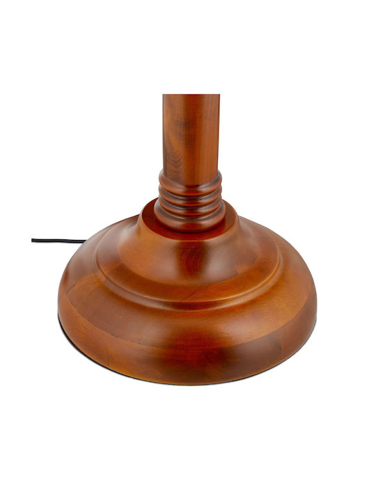 Relaxdays Lampa de podea Î166cm. cu Soclu pentru Bec E27 Maro