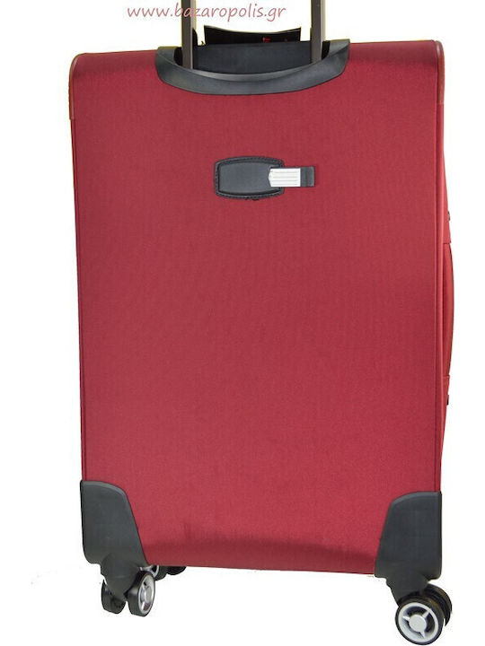 Forecast Cabin Fabric Red Suitcase With 4 Wheels Height 55cm