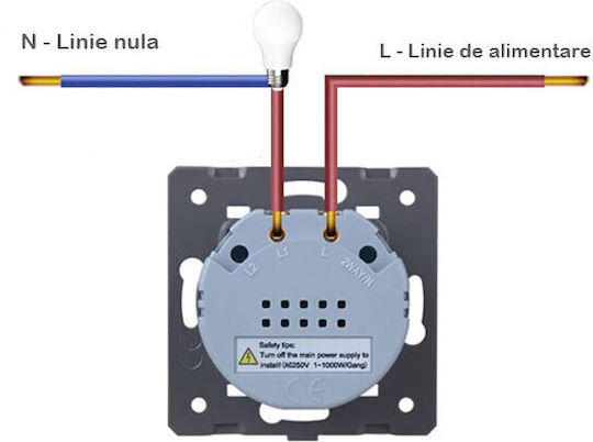 Welaik Simple Comutator de Perete Sens unic cu Cadru Auriu