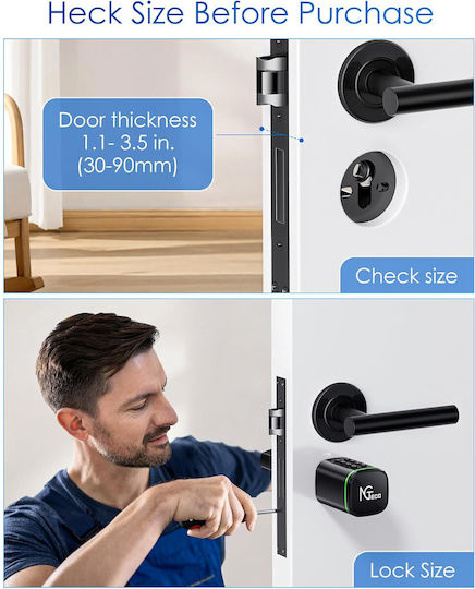 Lacăt Electronic Smart Lock în culoare Negru