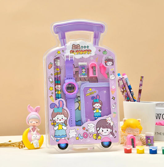 Roza Kinder Schreibwaren-Set 7-in-1 Geschenkset Sommer
