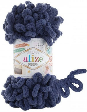 Alize Νήμα για Τσάντες Puffy Μικροπολυεστέρας Μπλε 9m 100gr