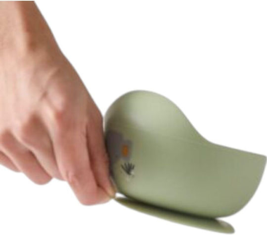 Queen Mother Baby Food Bowl Elephant Made of Silicone Green