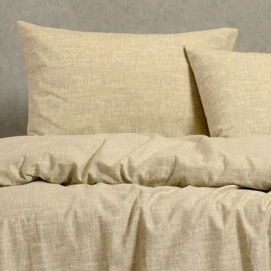Melinen Farrel Bettlaken Super-Doppel mit Gummibettlaken 160x200+30cm Grau 4 Stück