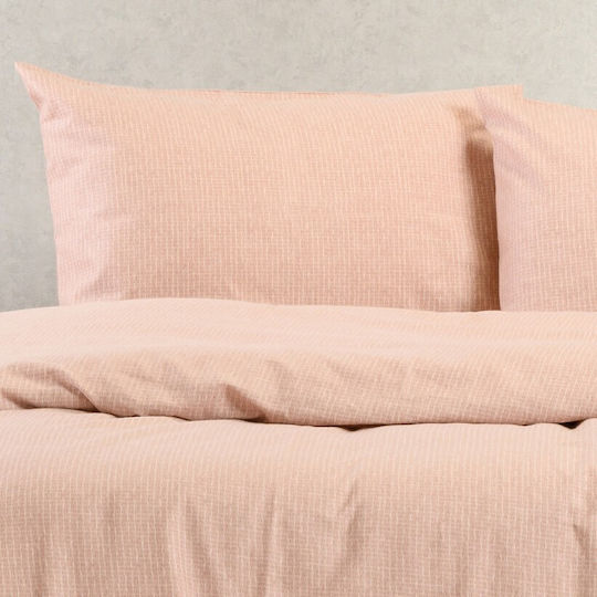 Melinen Owen Bed Sheets Set for Single Bed 170x260cm Pink 3 Pieces