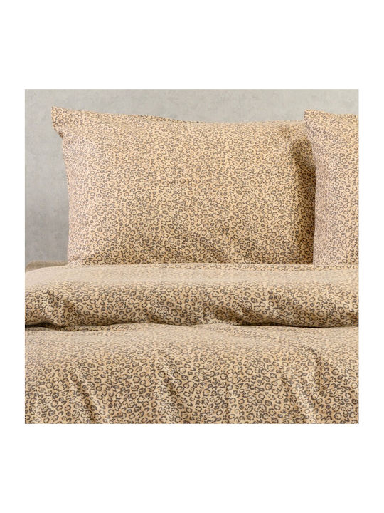 Melinen Keshia Σετ Σεντόνια Μονά με Λάστιχο 100x200+30εκ. Beige (3τμχ)