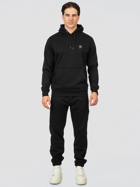 Sweatshirt with Hood Pure Black