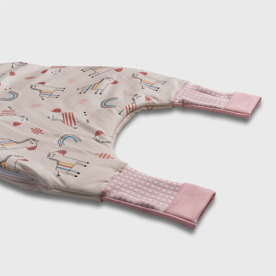Tender Winter Baby Sleeping Bag with Detachable Sleeves Zebra Nude
