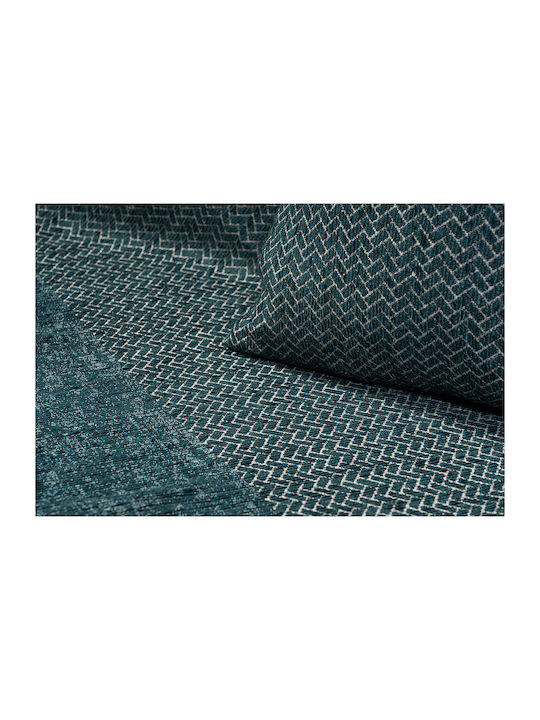 Beauty Home Ριχτάρι Πολυθρόνας Chenille 170x170εκ. Πετρόλ