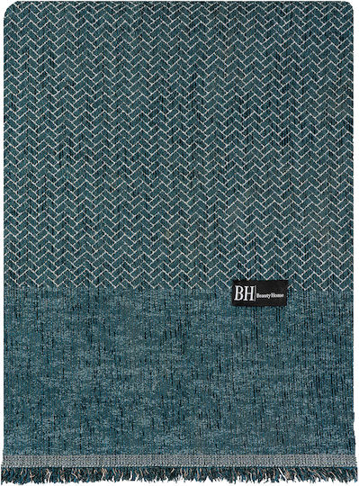 Beauty Home Σετ Ριχτάρια 3τμχ Chenille Πετρόλ 8638ΣΕΤ3