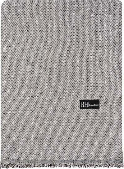 Beauty Home Ριχτάρι Τριθέσιου Καναπέ Chenille 170x290εκ. Γκρι