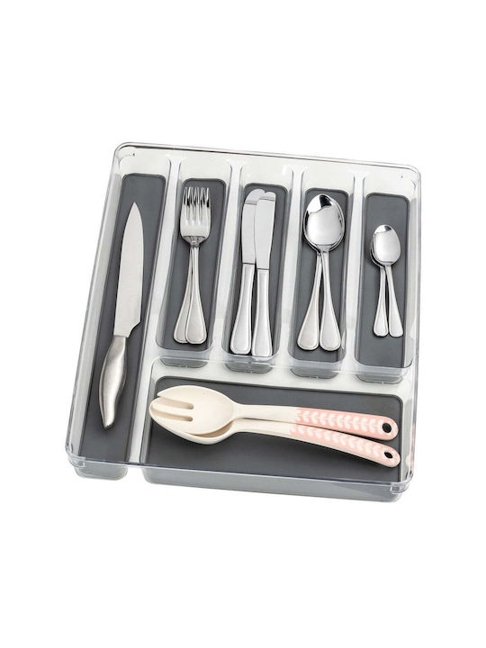 Wenko Drawer Cutlery Tray Plastic 40x32x4.5cm Grey