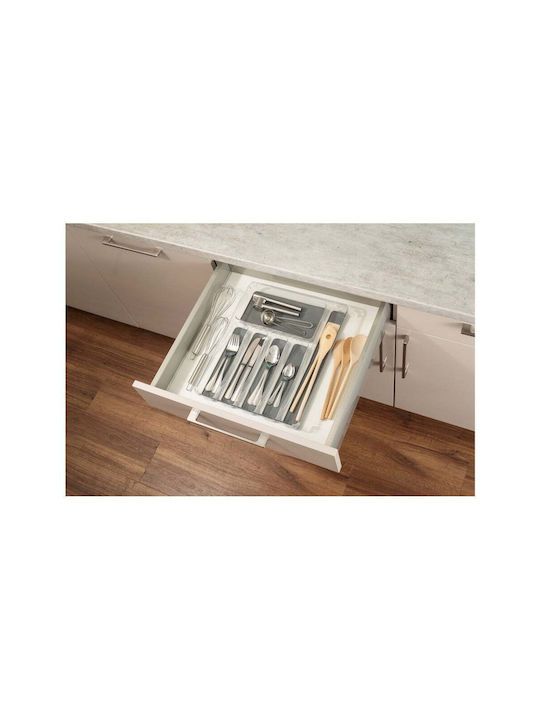 Wenko Drawer Cutlery Tray Plastic 40x32x4.5cm Grey