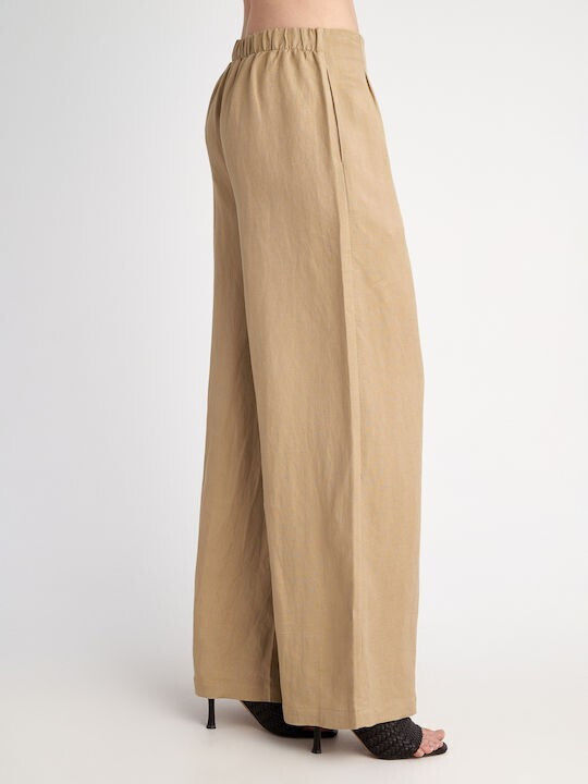 Pant Damen Stoff Hose Beige