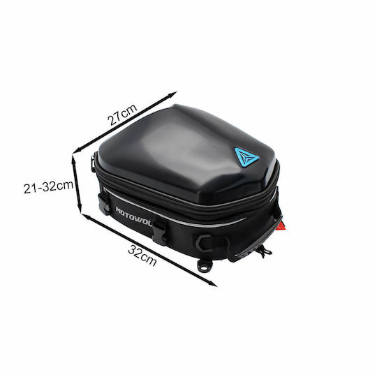 Motowolf MDL0705 Waterproof Motorcycle Tail Bag in Black Color