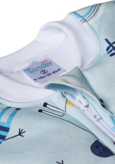 Tender Winter Sleeping Bag 2.5 Tog Sky Blue with Detachable Sleeves