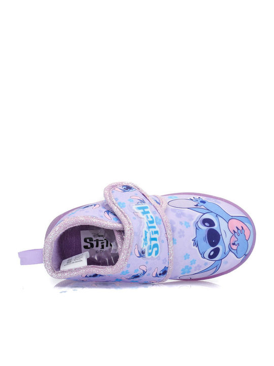 Παντόφλες Μποτάκια Λιλά Stitch