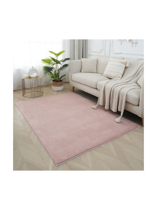 Homeone Velvet Χαλί Ορθογώνιο Shaggy Ροζ 120x170cm