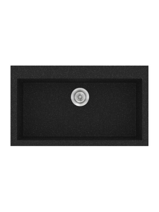 Sanitec Classic 03-02-00 Drop-In Sink Synthetic Granite W79xD50cm White