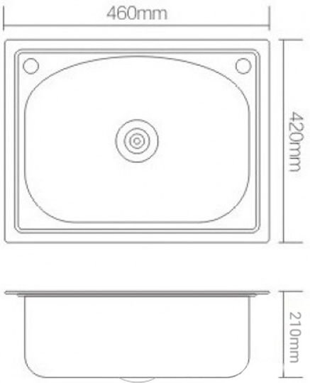 Pakketo Undir 385-000001 Drop-In Мивка Inox Ш46xД42см Сребрист