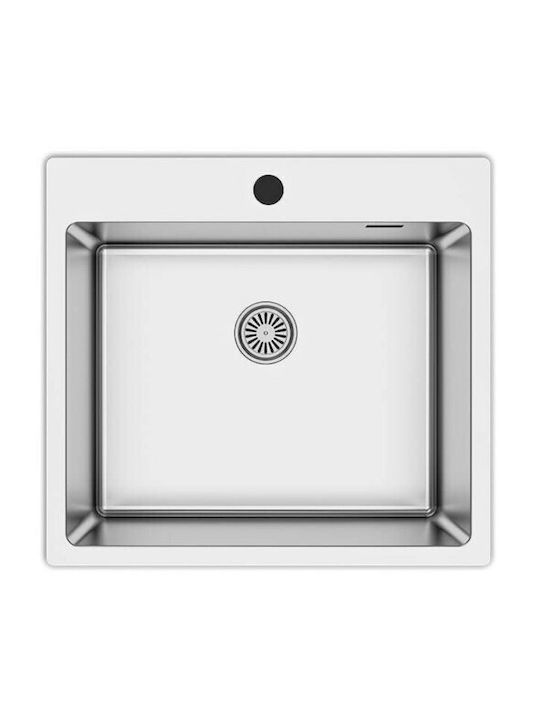 Asil AS 383 Drop-In Sink Inox Satin W54xD50cm Silver