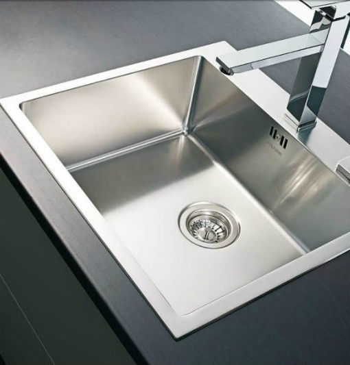 Asil AS 383 Ένθετος Νεροχύτης Inox Σατινέ Μ54xΠ50cm Ασημί