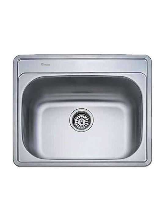 Donau Drop-In Spüle Inox Satiniert B50xT60cm Silber