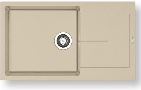 Pyramis 1b 1d Plus 070242411 Drop-In Мивка от Синтетичен Гранит Ш86xД50см Бежов