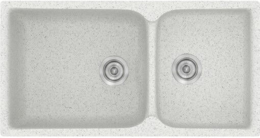 Sanitec Classic Drop-In Spüle Links aus Verbundgranulat B92xT51cm Granite Grey