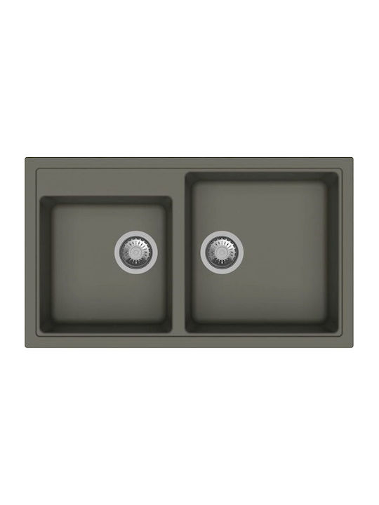 Macart Lexus N-200 Drop-In Sink Right Synthetic Granite W86xD50cm Brasil