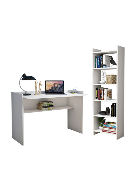 Γραφείο White Ξύλινο Λευκό 118x58x80εκ.