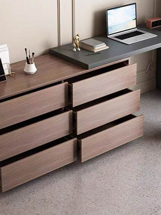 Birou Reaze Din Lemn Culoare Nuc-Antracit 120x50x73.5cm