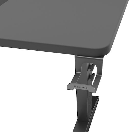 Birou De Jocuri Holm Din Lemn Negru Cu LED 140x75x70cm