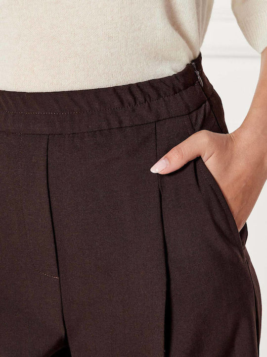 Women's Fabric Trousers Brown