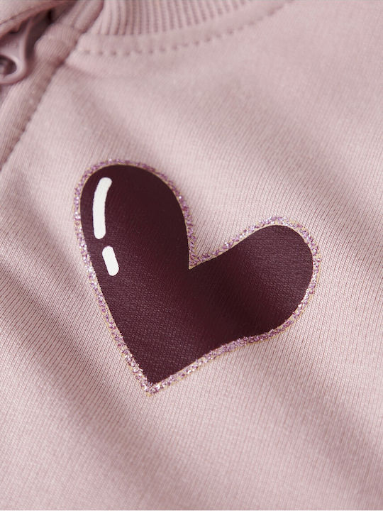 Kids Sweatshirt Cardigan Pink