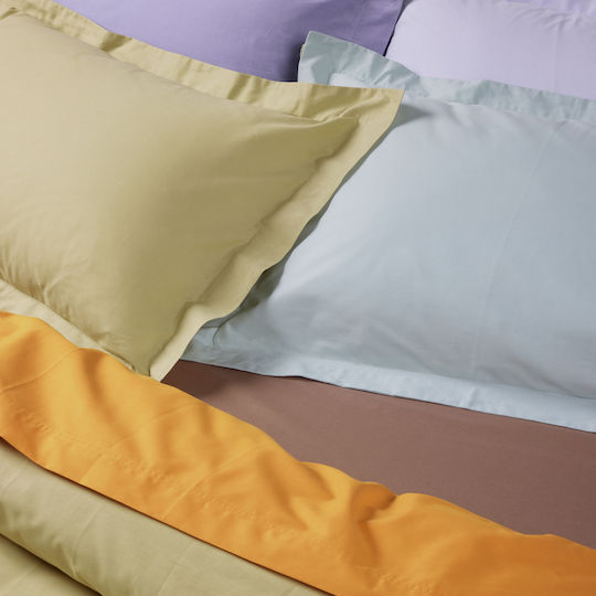 Das Home Cearșaf King Size cu Elastic 180x200+35cm. Best Galben