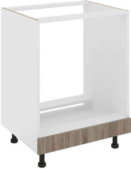 Karo Dulap Inferior pentru Cuptor Stejar Sonoma Inchis/alb 60x50x80buc