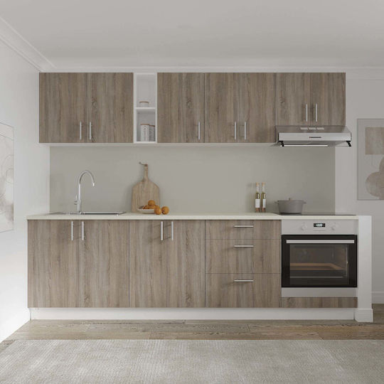 Karo Dulap Inferior pentru Cuptor Stejar Sonoma Inchis/alb 60x50x80buc