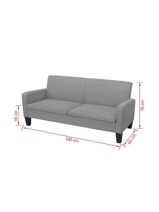 Διθέσιος Καναπές Γκρι 180x65x76εκ.